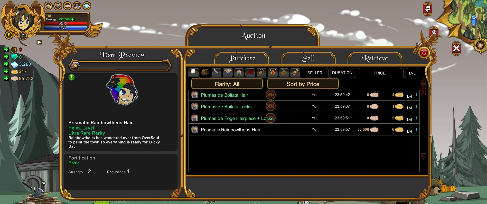 The in-game Marketplace and Auction house
